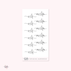 Mini scripts | Self care - planner stickers