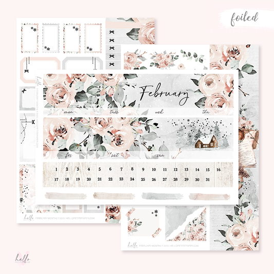 February Monthly Sticker Kit