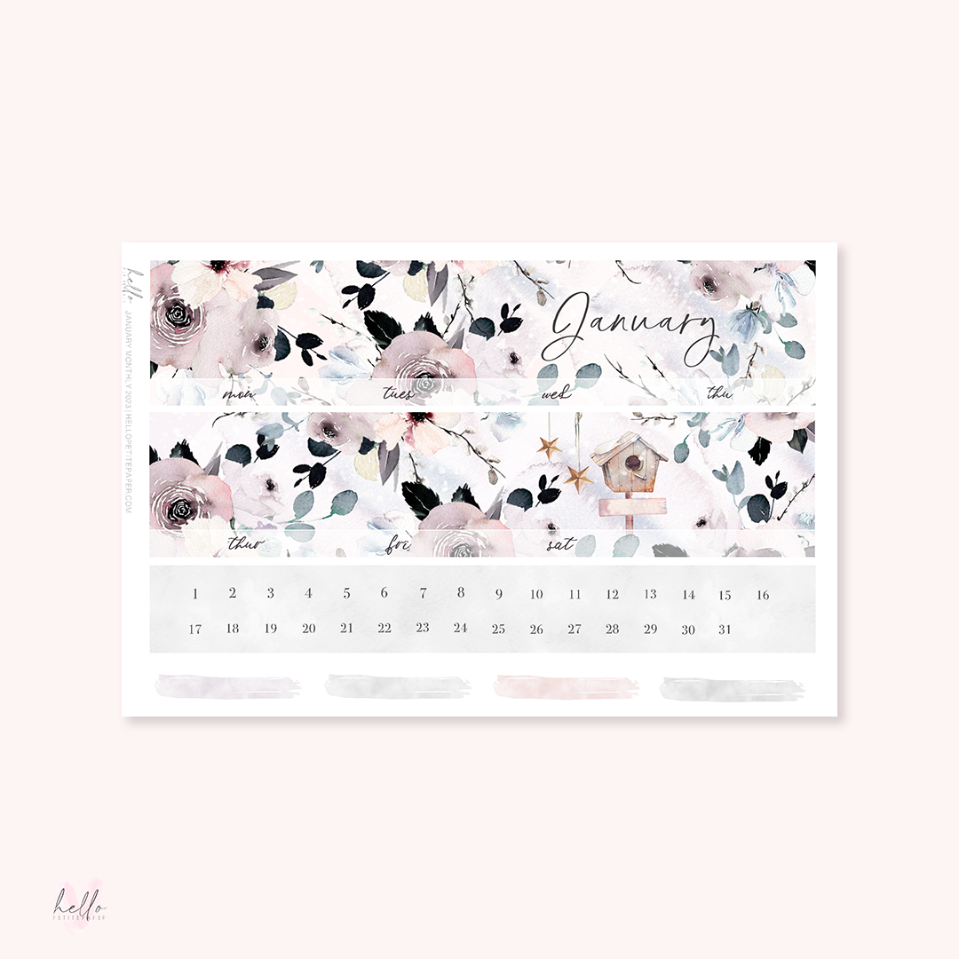 January Monthly Sticker Kit