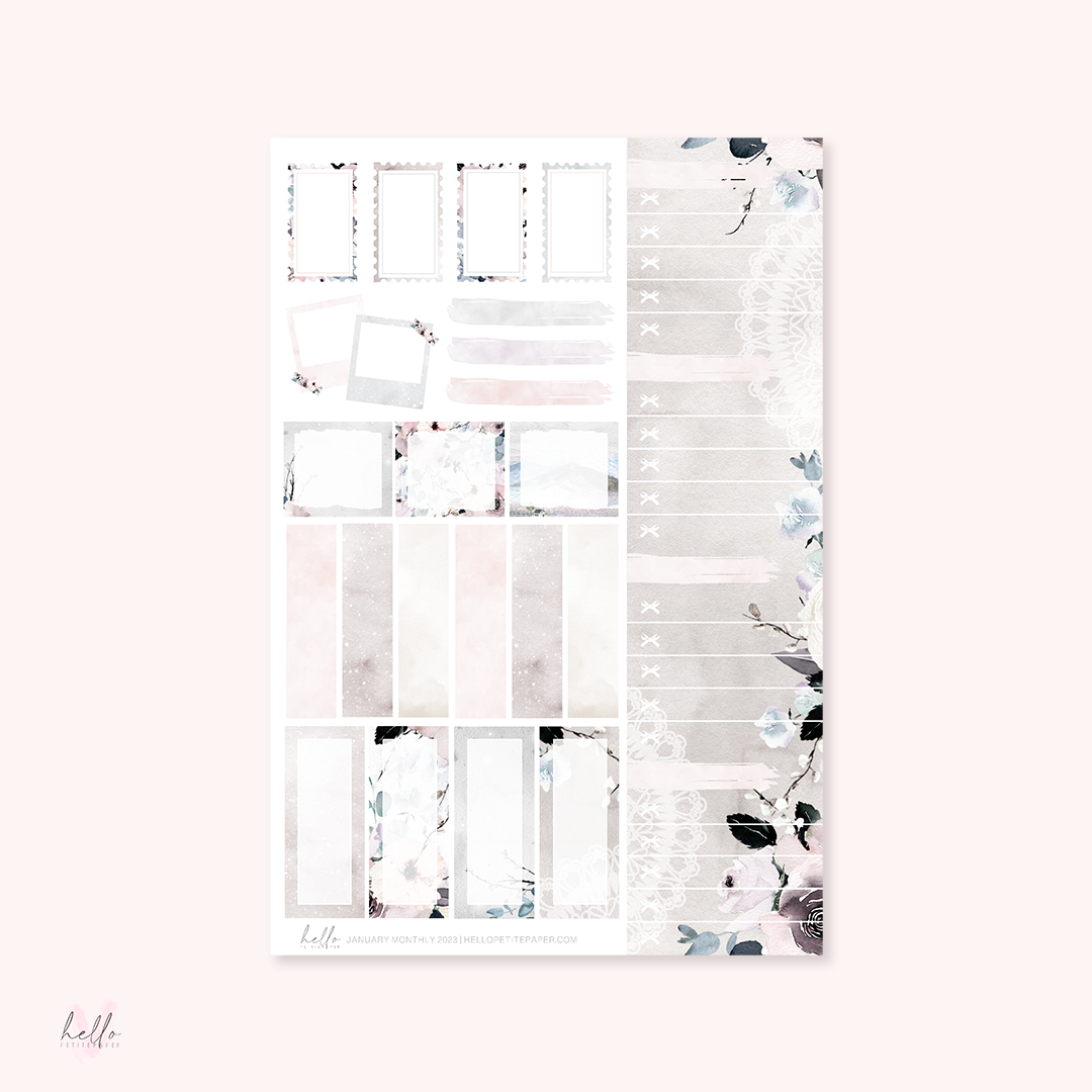 January Monthly Sticker Kit