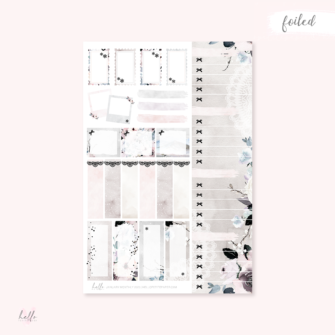 January Monthly Sticker Kit