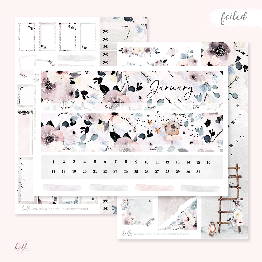 January Monthly Sticker Kit