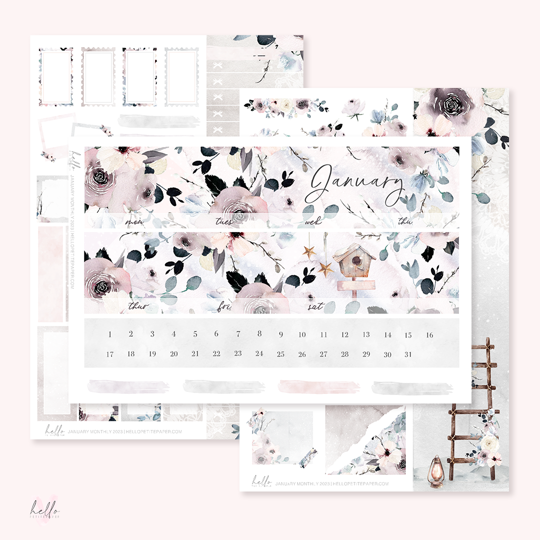 January Monthly Sticker Kit