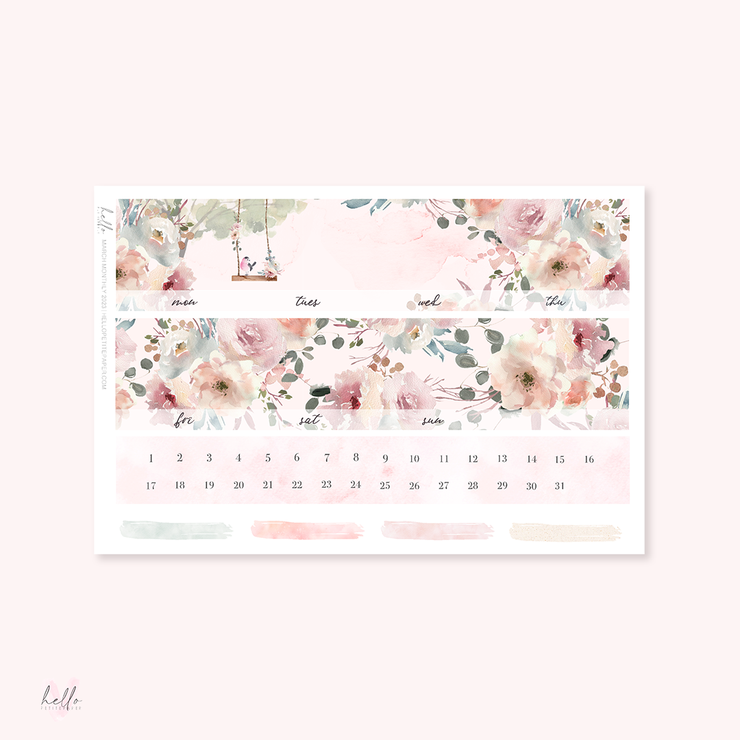 March Monthly Sticker Kit