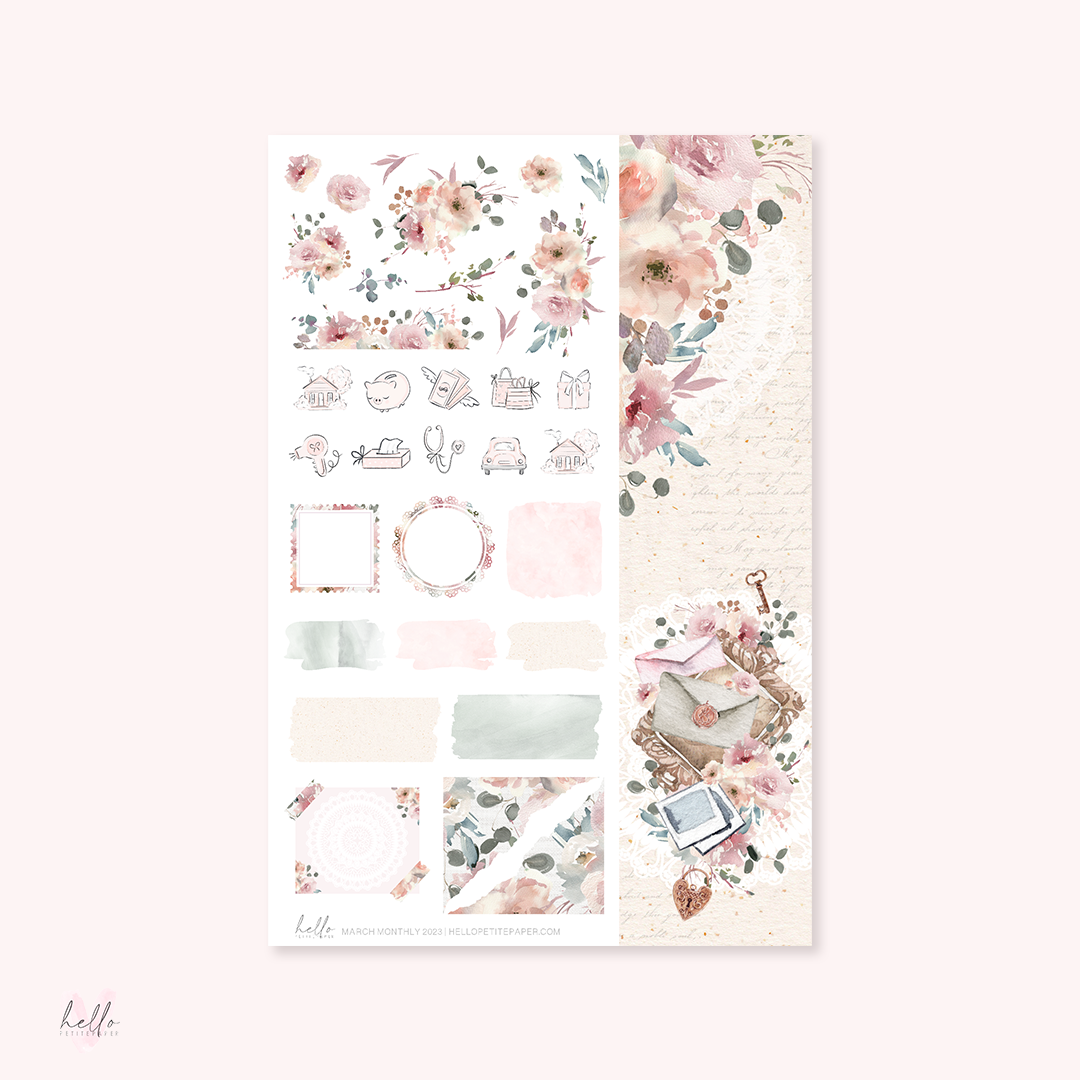 March Monthly Sticker Kit