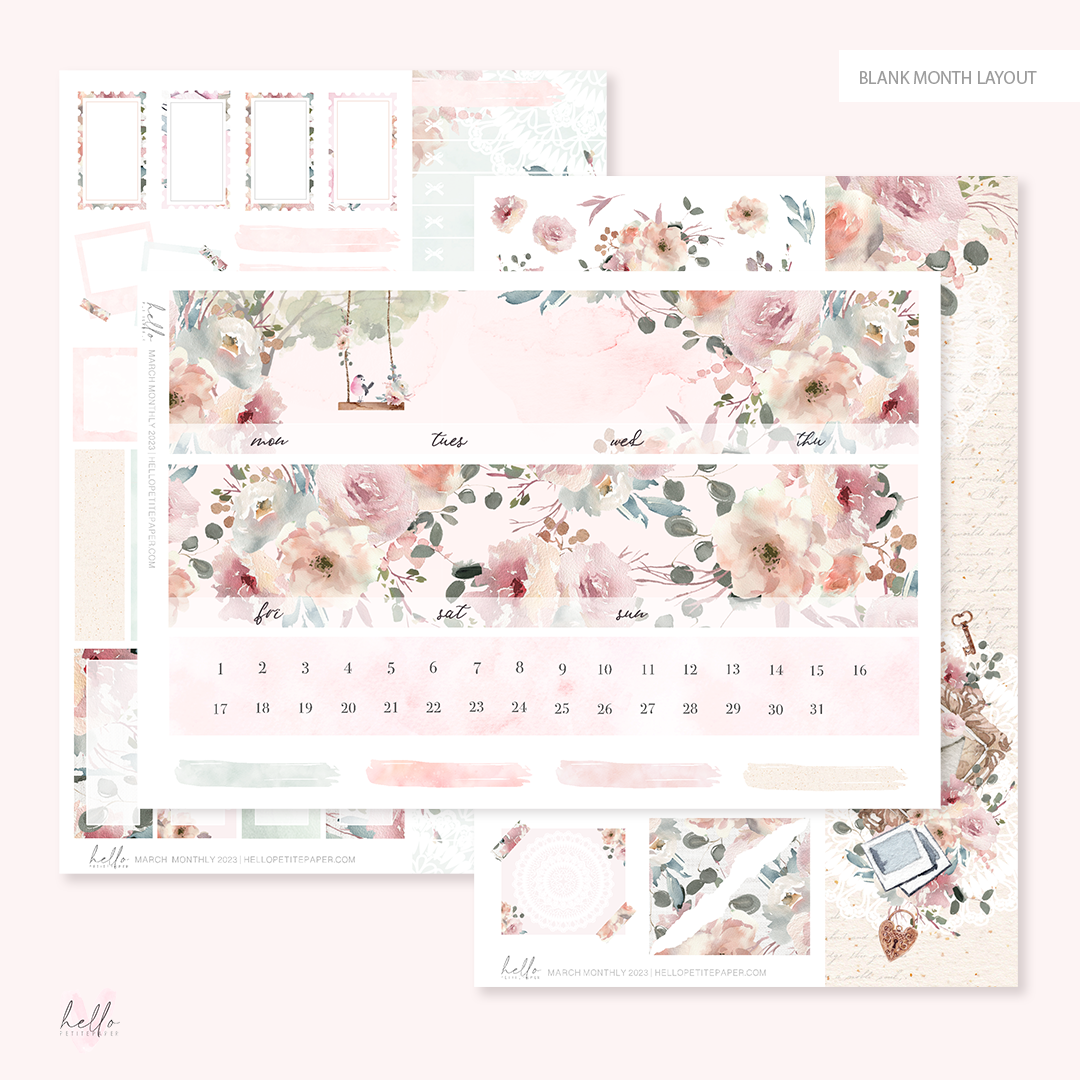 March Monthly Sticker Kit