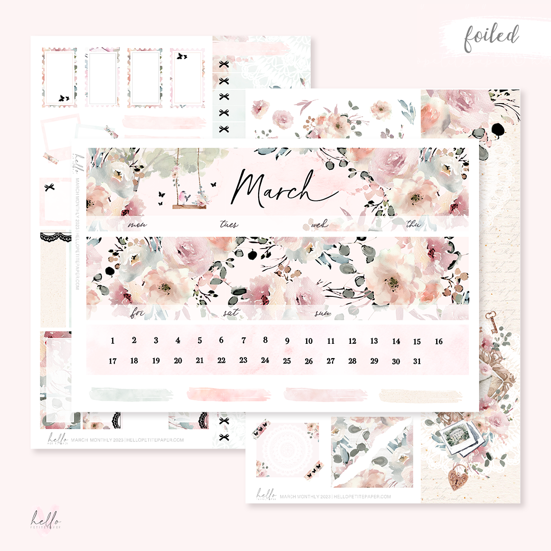 March Monthly Sticker Kit