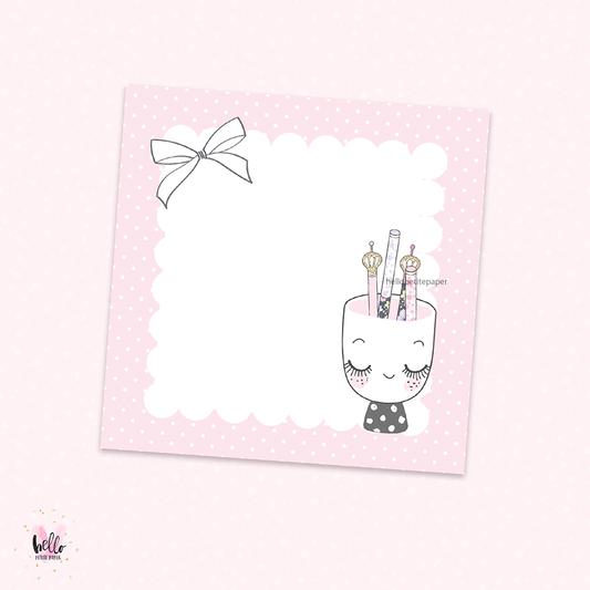 Square Notepad - Pen cup