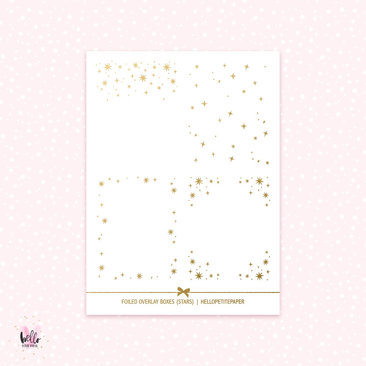 Stars boxes  - foil overlay stickers (gold or holo)