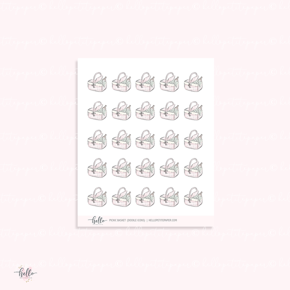 Doodle icons (PICNIC) - planner stickers