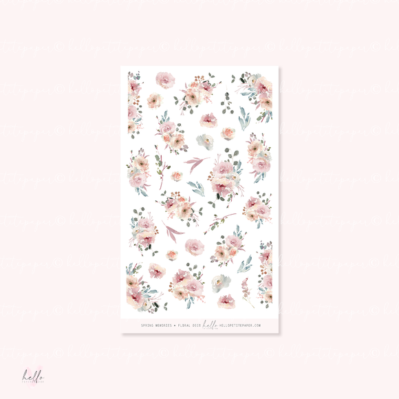 Spring memories - floral deco, planner stickers