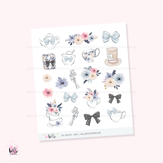 Tea time - Kit deco, planner stickers