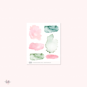 Tiana - Watercolor Swatches, planner stickers