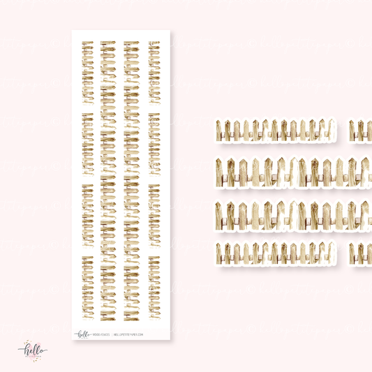 Deco trims |  Wood fences - deco planner stickers