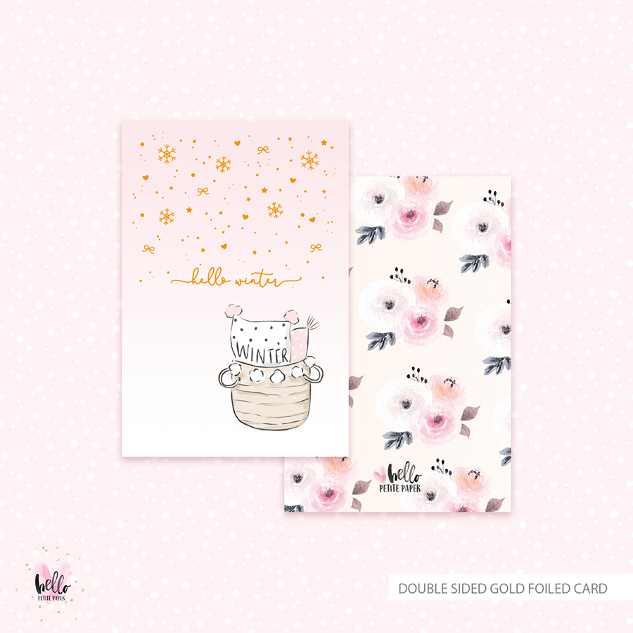 Warm and Cozy - Gold Foil Card