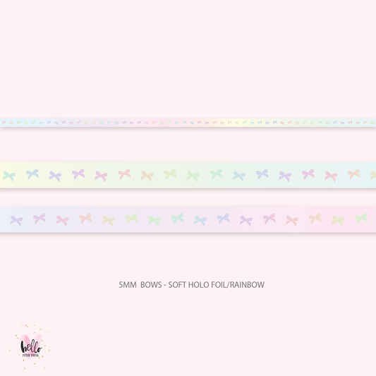 5mm holo foil washi - rainbow