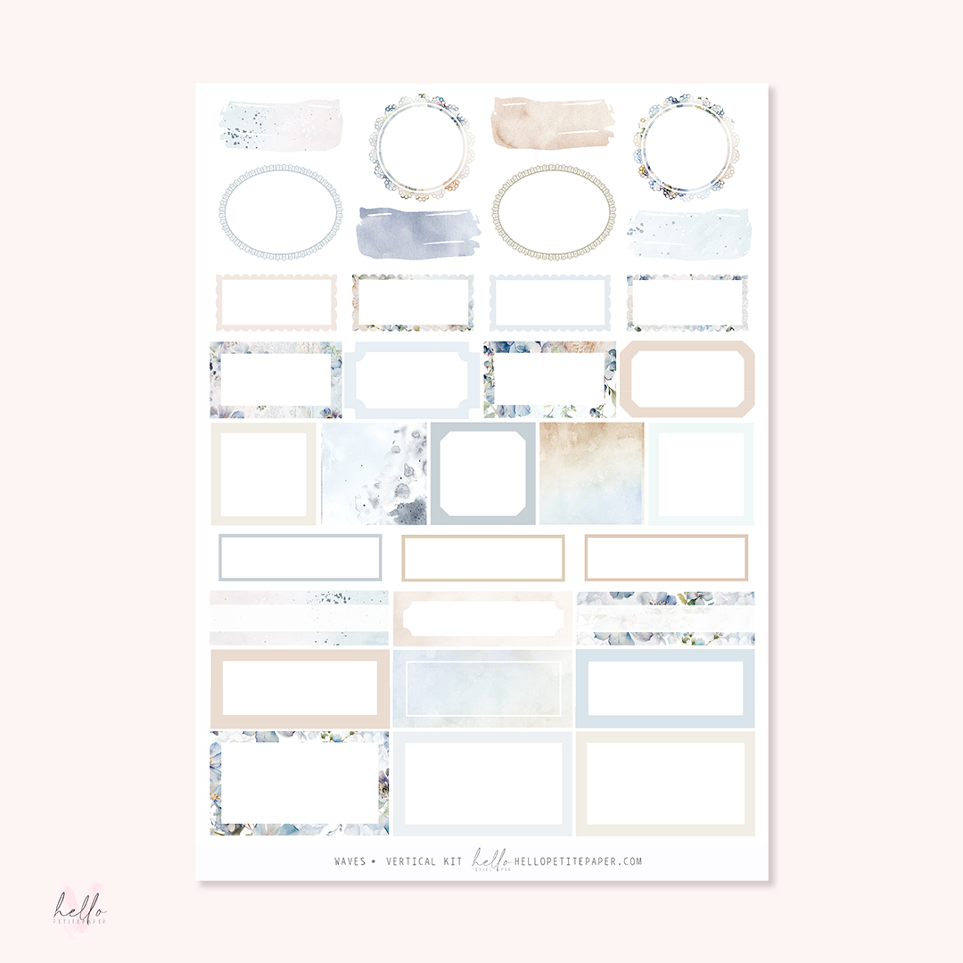 Waves - FOILED KIT - premium matte paper