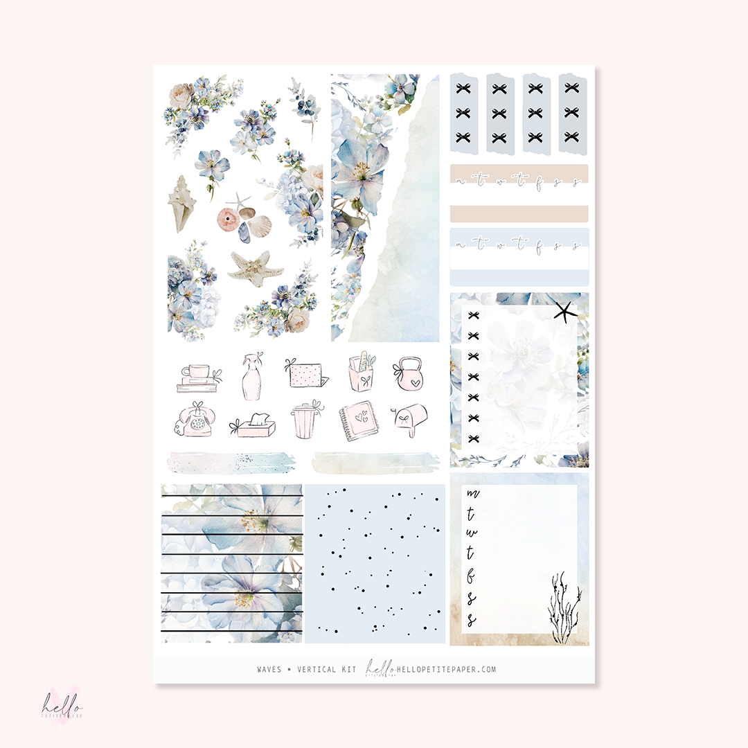 Waves - FOILED KIT - premium matte paper