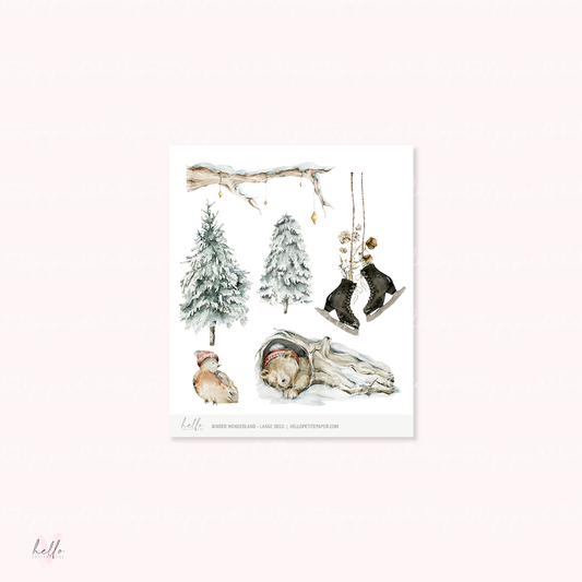 Winter Wonderland - Large deco, planner stickers